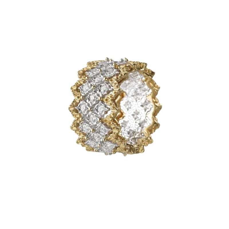 Mario Buccellati Diamond 18k Two-Color Gold Band Ring For Sale at 1stDibs |  gold mario band, mario gold band